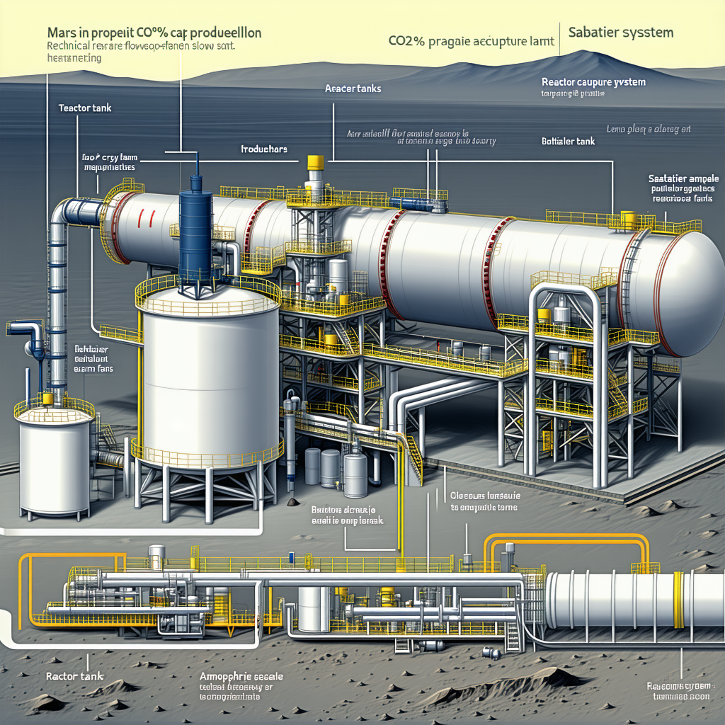 A Large Industrial Plant Is Shown In A Diagram, With Various Components Labeled