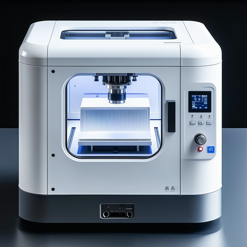 A White 3d Printer Is Sitting On A Table