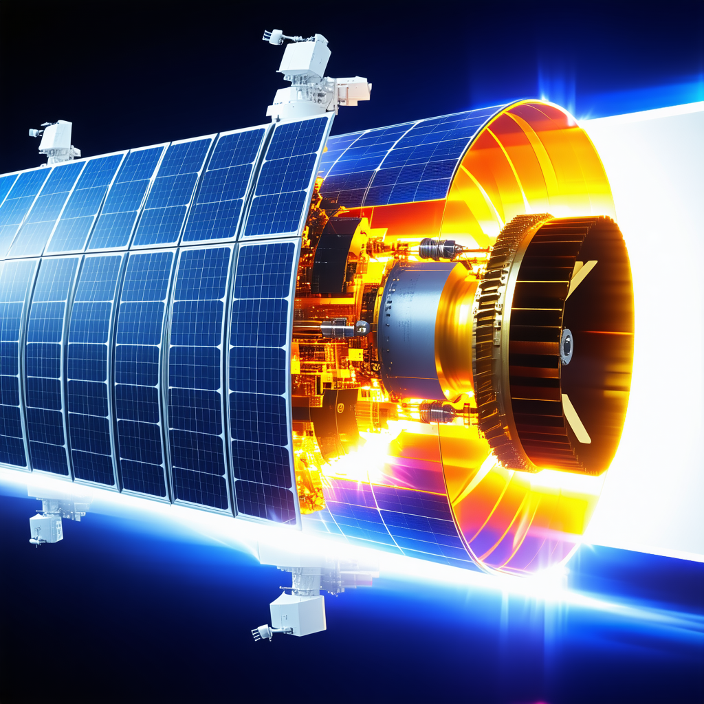 A Large, Cylindrical Structure Is Shown In The Image, With A Solar Panel On The Side