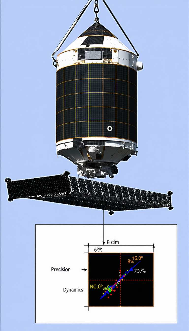 A Large Satellite Dish Mounted On A Metal Structure