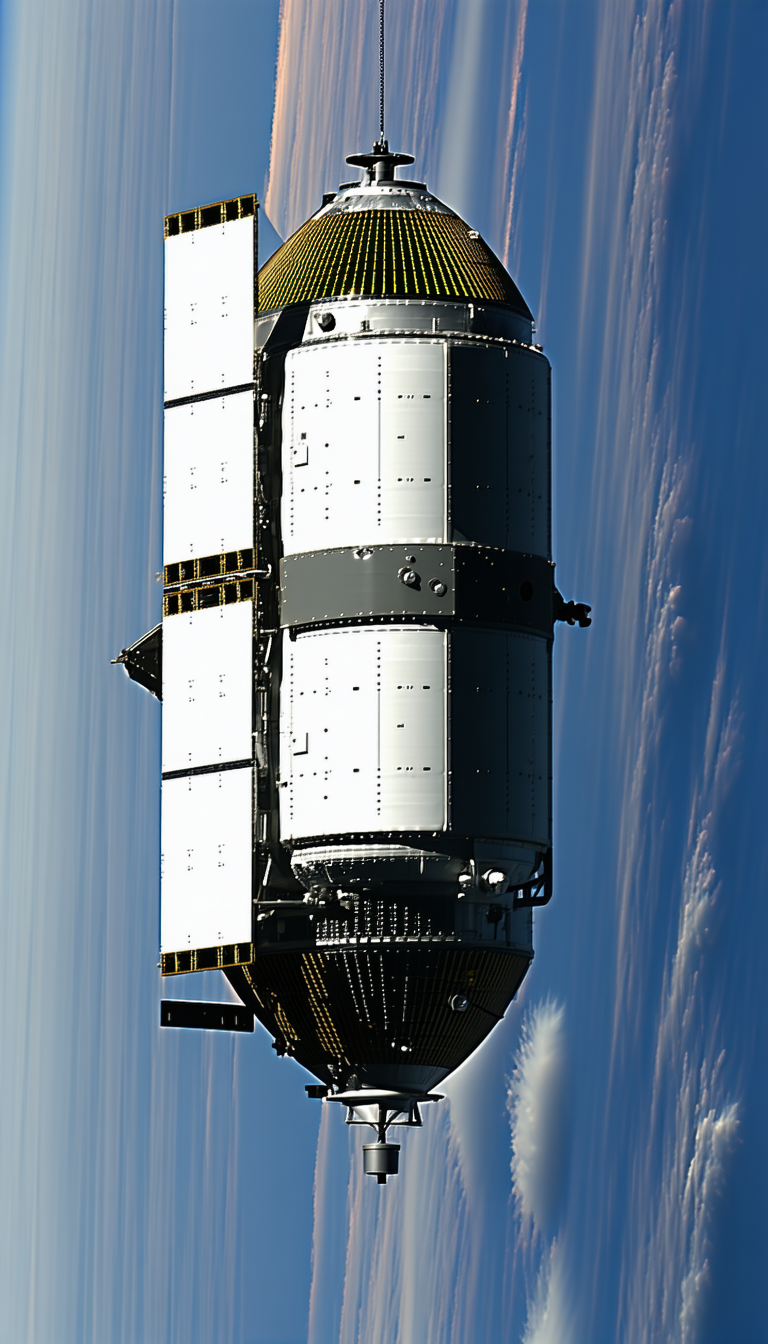 A Space Shuttle Is Captured In A Time-lapse Photo, Showing The Shuttle's Ascent Into The Sky