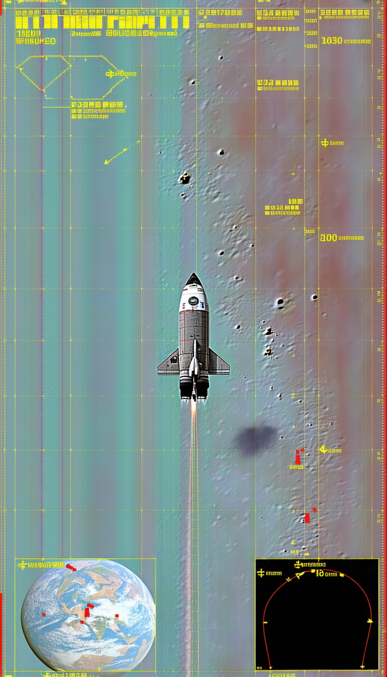 A Space Shuttle Is Flying Through The Air, Leaving A Trail Of Smoke Behind It