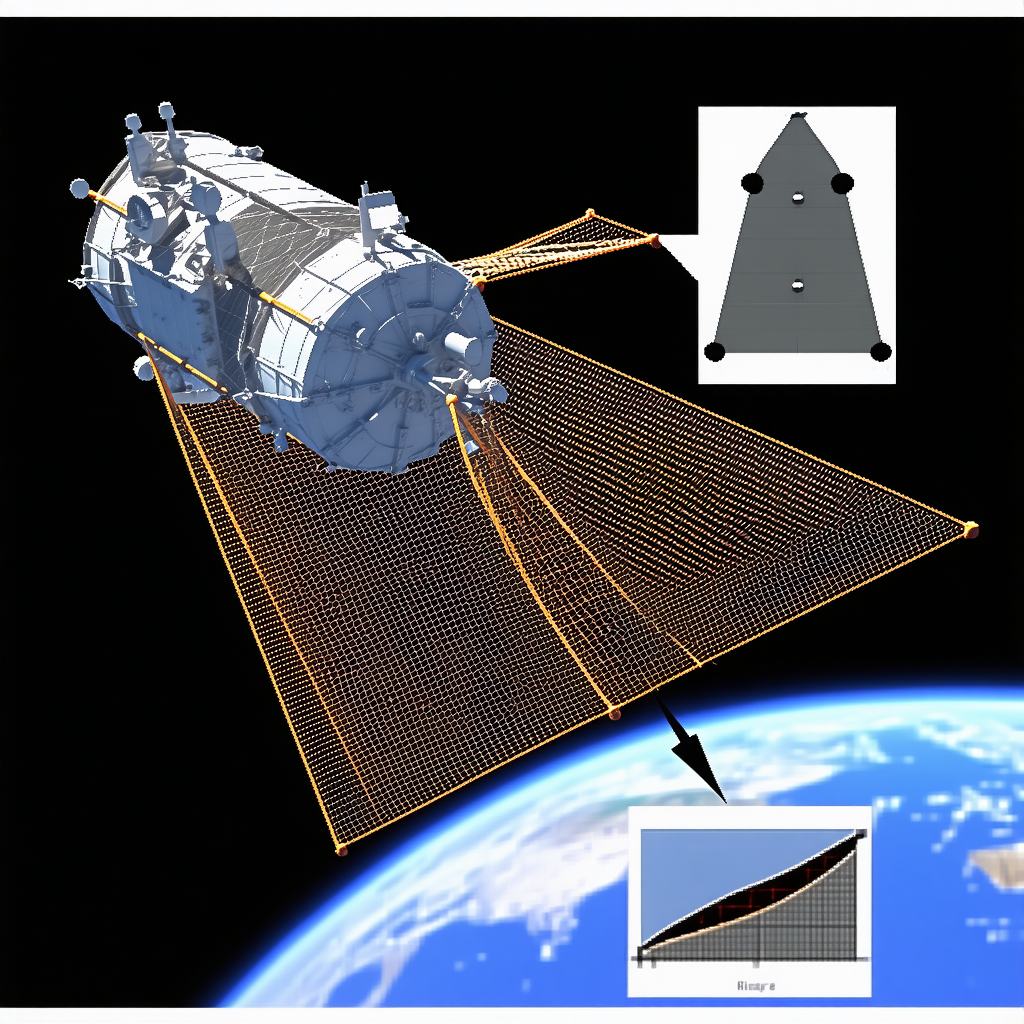 A Spacecraft, Possibly A Satellite, Flying Over A Blue Planet