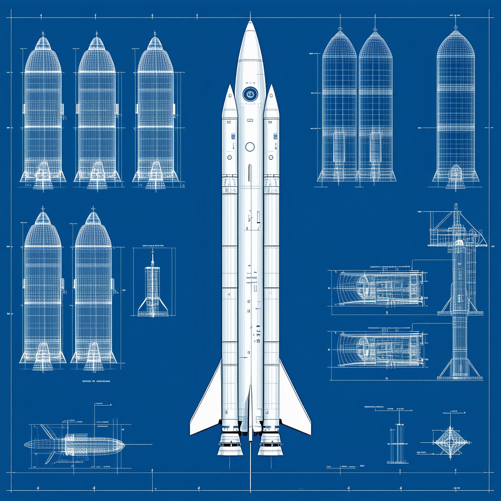 A White Space Shuttle Is Shown In A Blue Background