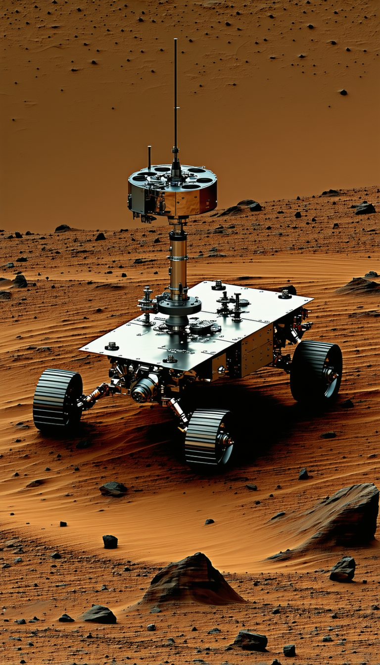 A Large Robotic Vehicle With A Dome-shaped Structure On Top Of It