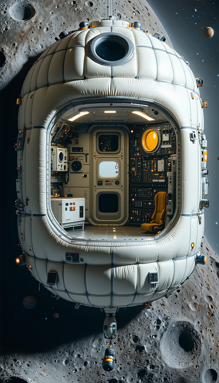 computer-generated (CGI) representation space station