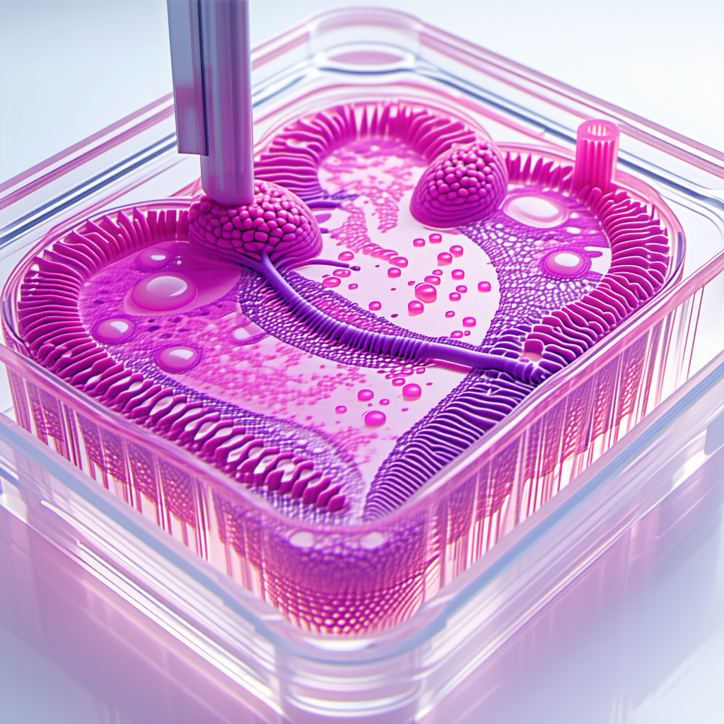 A Heart-shaped Container Filled With A Pink Substance, Possibly A Gel Or A Liquid