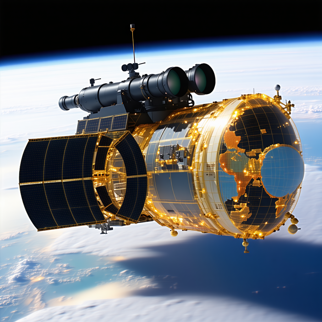 A Spacecraft Is Shown In A Close-up View, With Its Windows And Instruments Clearly Visible
