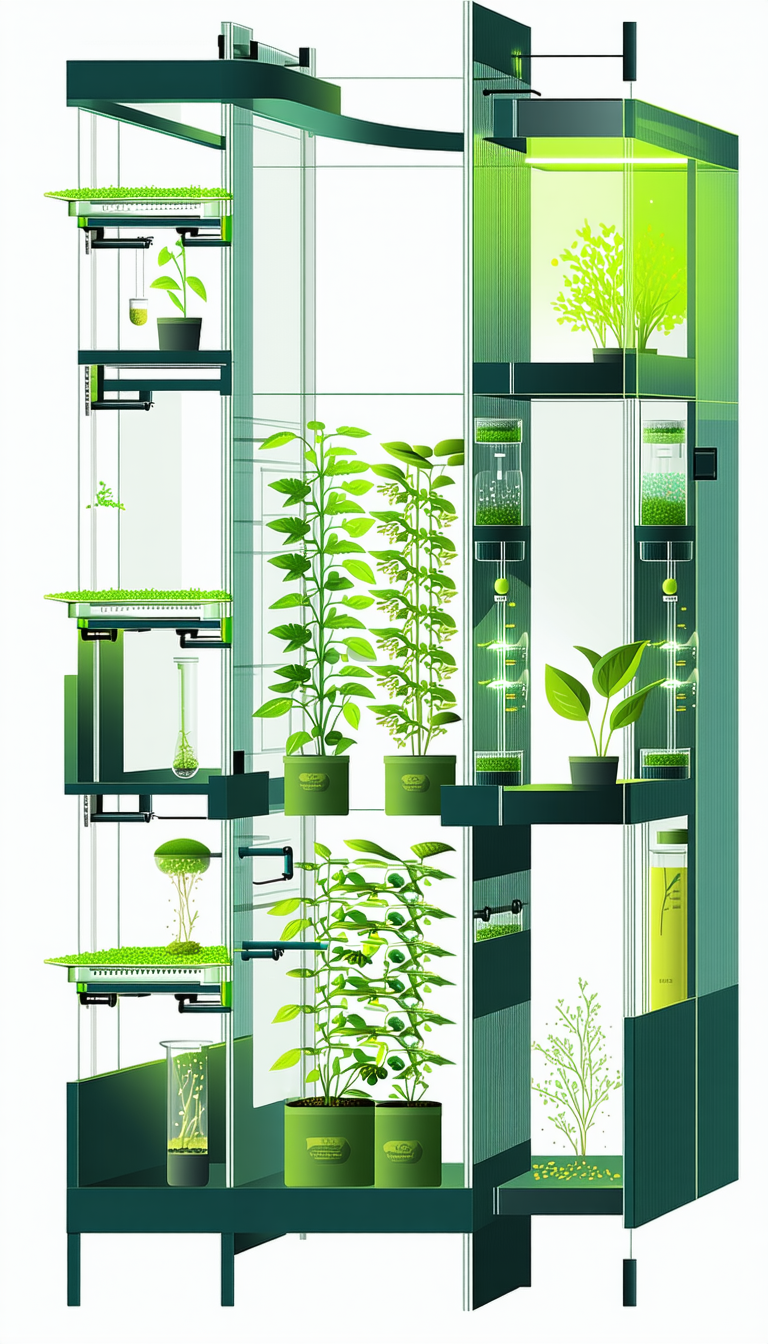 In The Image, There Is A Large Greenhouse Filled With Various Plants