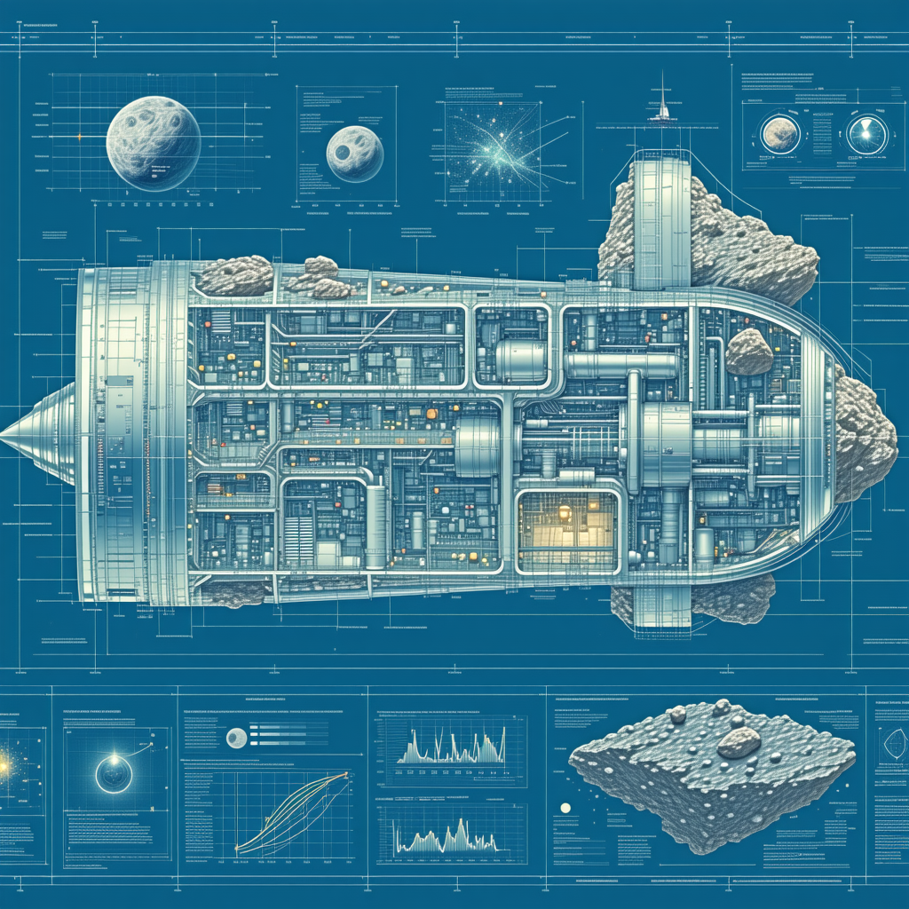 A Blue Illustration Of A Space Shuttle Is Shown, With A Detailed Diagram Of The Shuttle's Interior