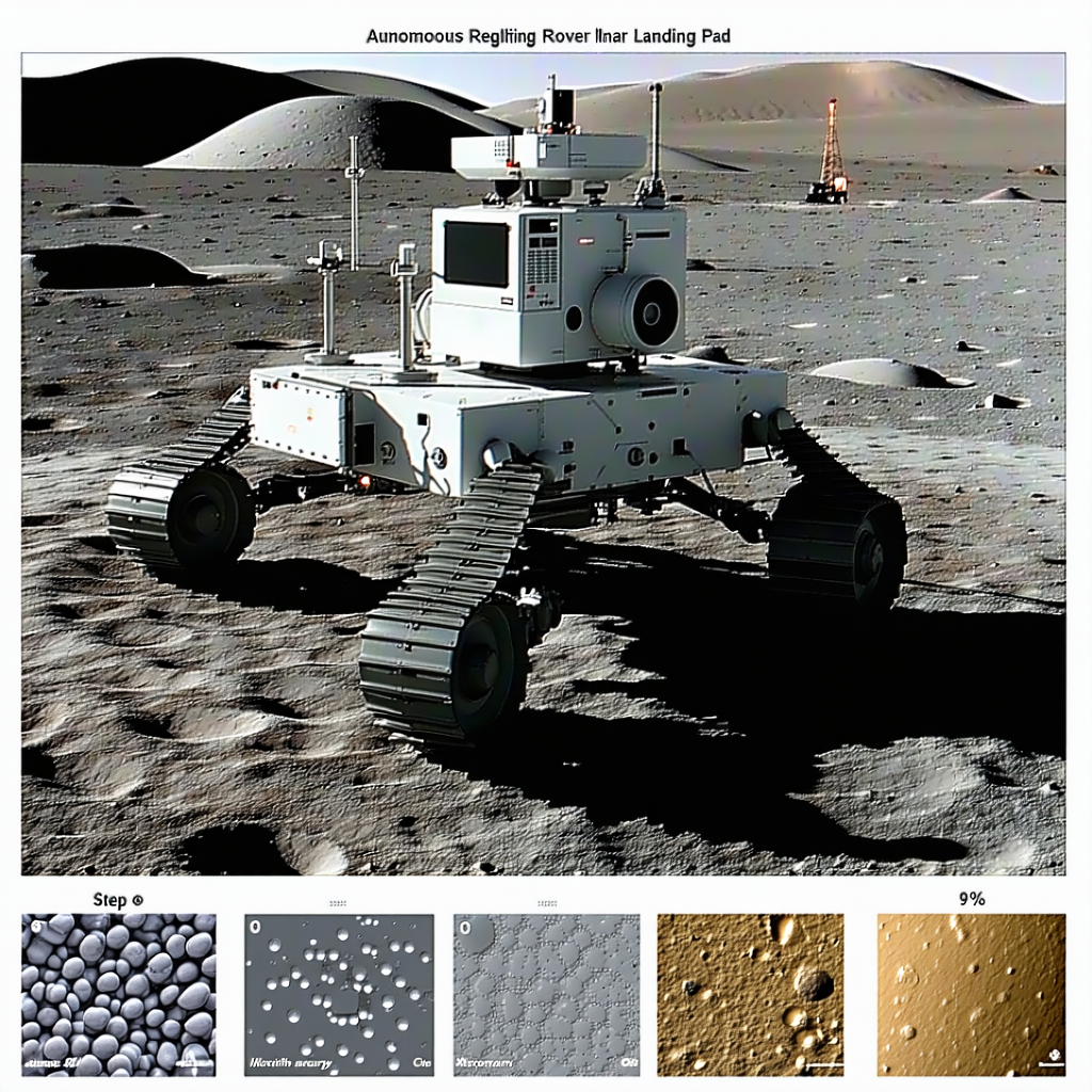 The Image Is A Collage Of Various Pictures Of A Rover On The Moon