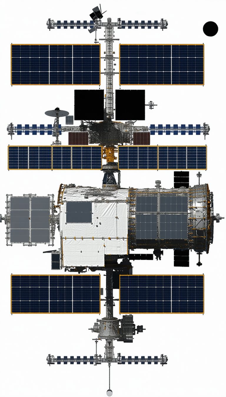A Large Spacecraft Is Shown In A White And Black Image