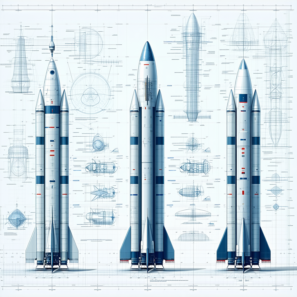 blueprint rocket ship