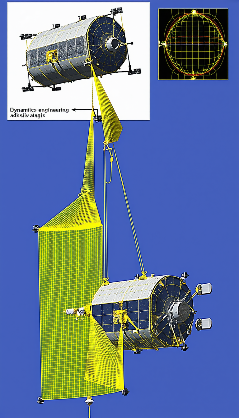 A Large Satellite Is Being Lifted Into The Air By A Crane