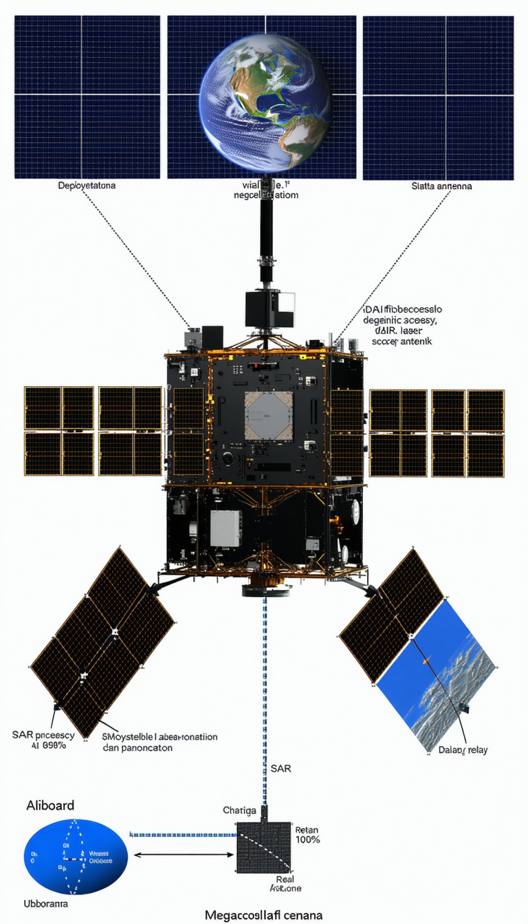 A Spacecraft Is Shown In A White Background, With A Close-up Of The Spacecraft's Front