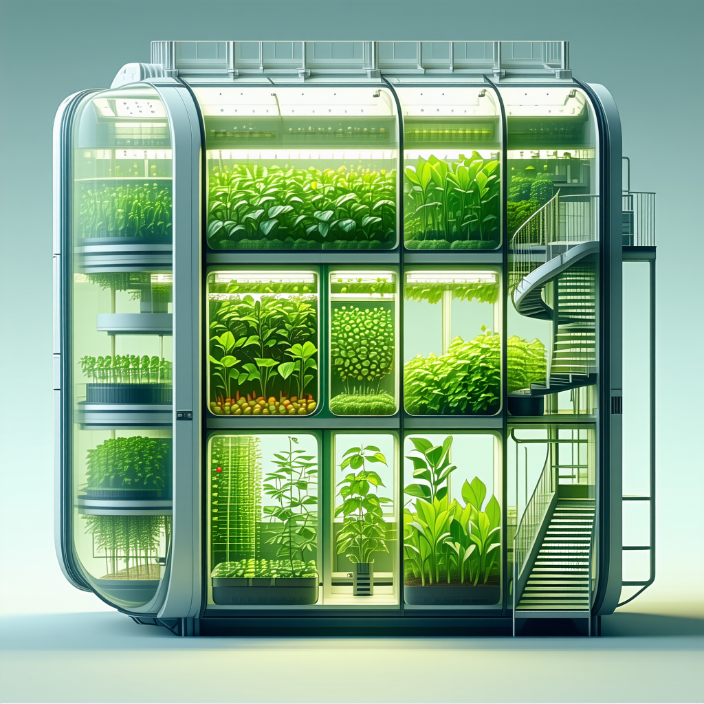 A Large, Multi-level Greenhouse Filled With Various Plants