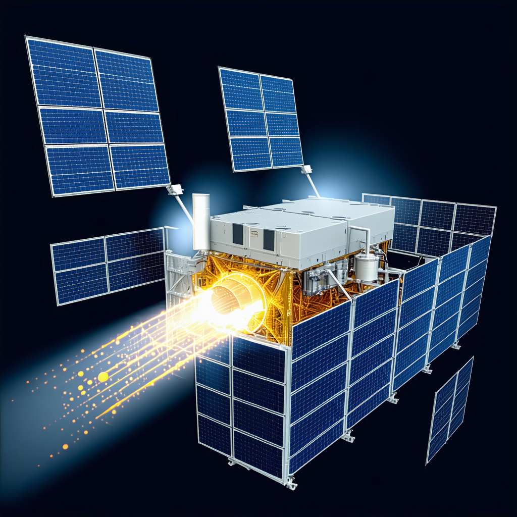 A Space Station With A Solar Panel On The Side
