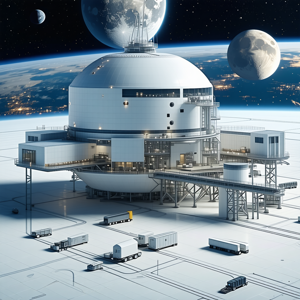 A Large White Building With A Dome-shaped Structure On Top
