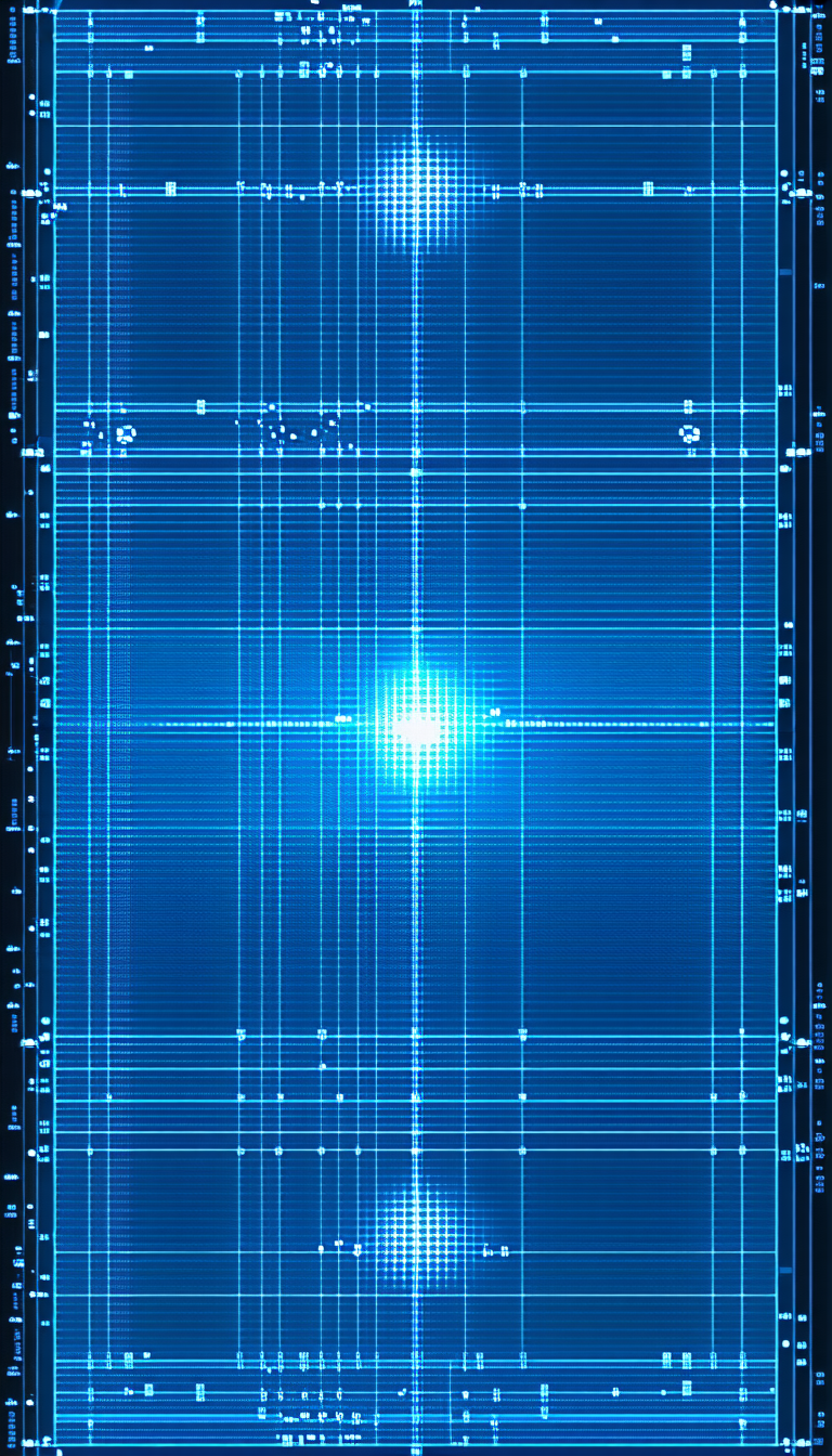 The Image Is A Blue Screen With A Bright Sun In The Center