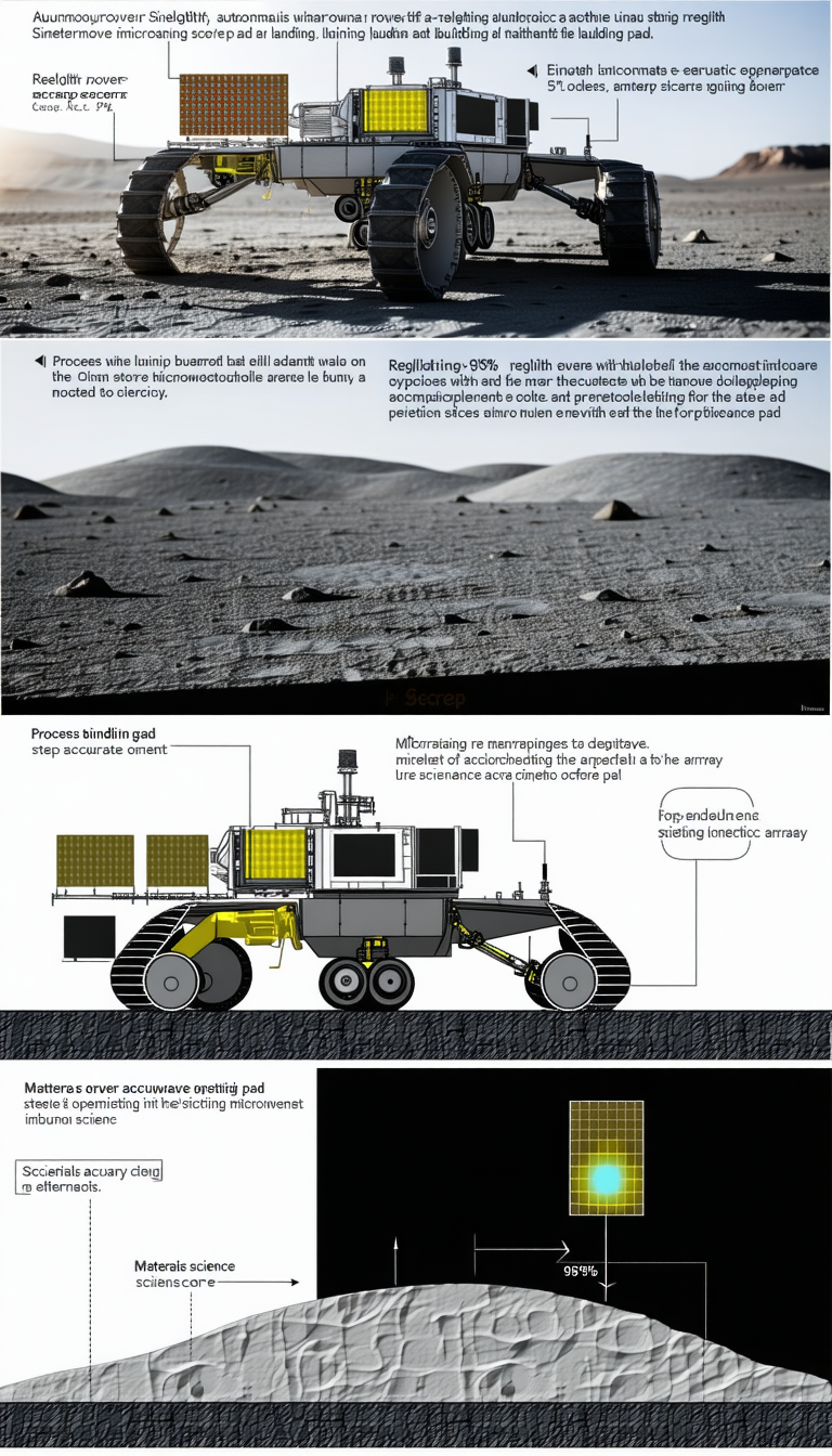 The Image Is A Four-panel Display, Each Panel Showing A Different Aspect Of A Rover Vehicle
