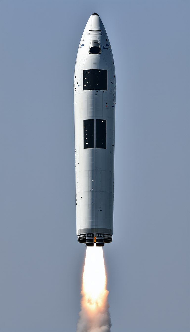 A Rocket Launching Into The Sky