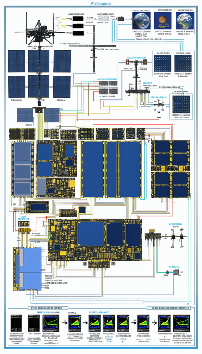A Diagram Is Displayed On A White Background, Showing The Intricate Details Of A Solar Panel