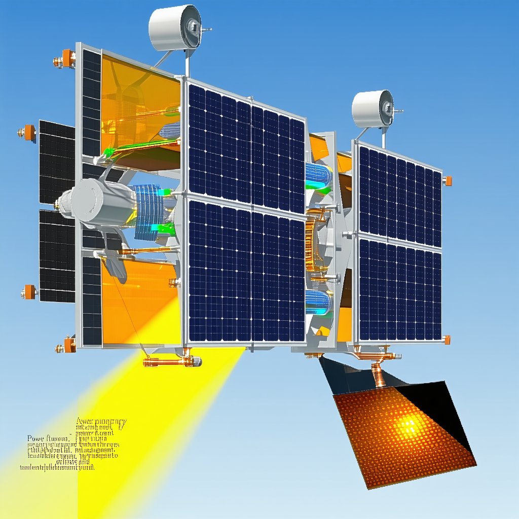 A Spacecraft With A Solar Panel On Its Side