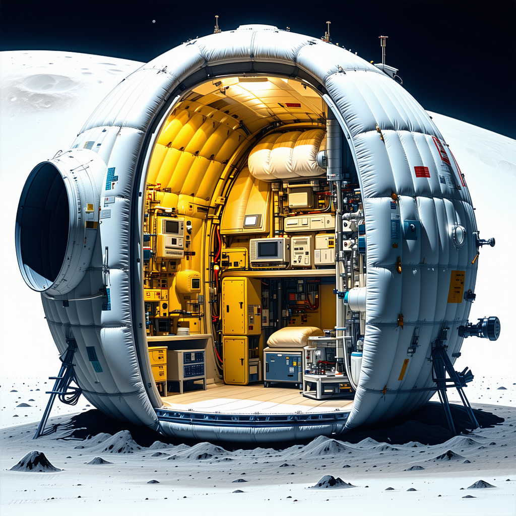 image, there large white spacecraft