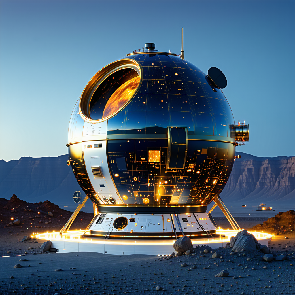 large, round, shiny structure