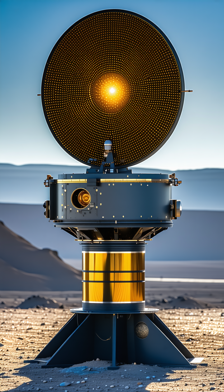 A Large, Round, Metallic Structure With A Dome-shaped Top