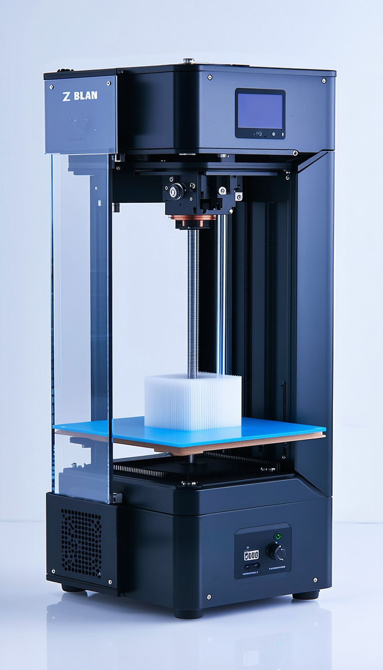 A 3d Printer Is In The Process Of Printing A White Object