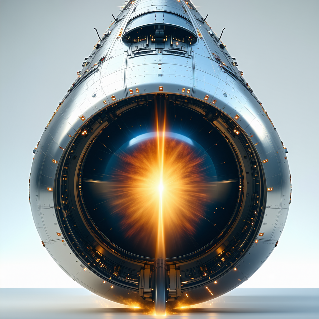 A Futuristic Spacecraft With A Large