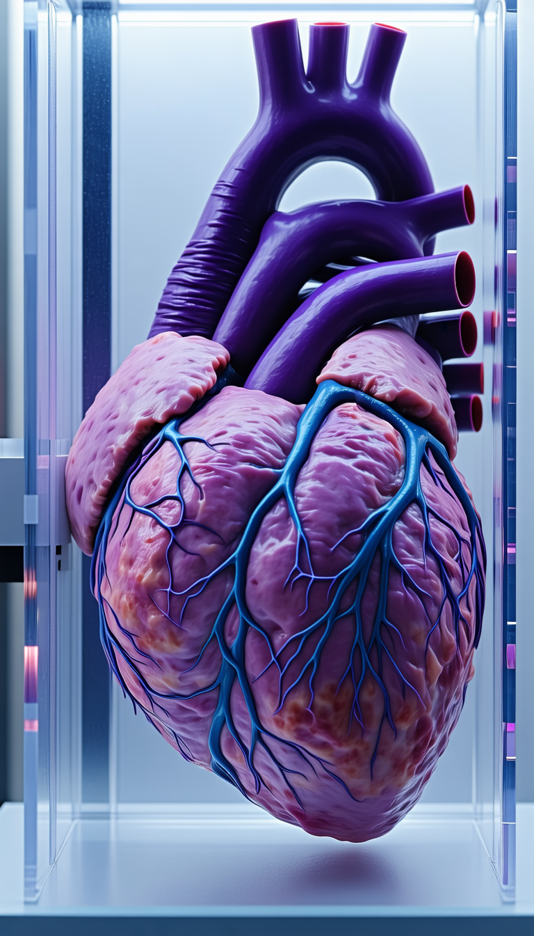 A Close-up Of A Heart, Showcasing Its Intricate Structure And Details