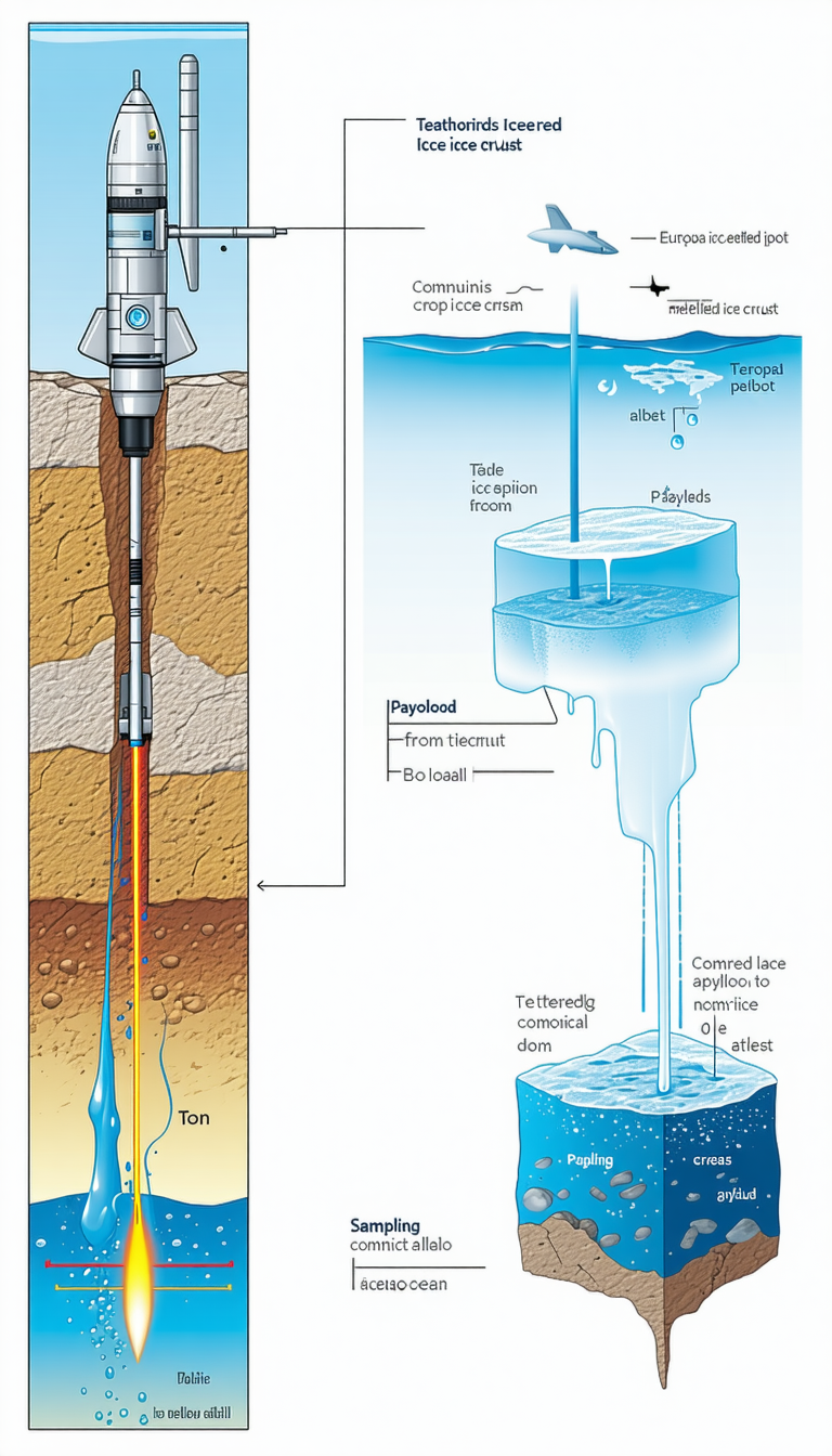 A Diagram Of A Water Pump System, With A Large Blue Ice Cube At The Bottom Of The Diagram