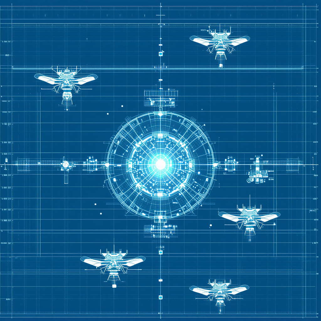 blueprint futuristic spacecraft
