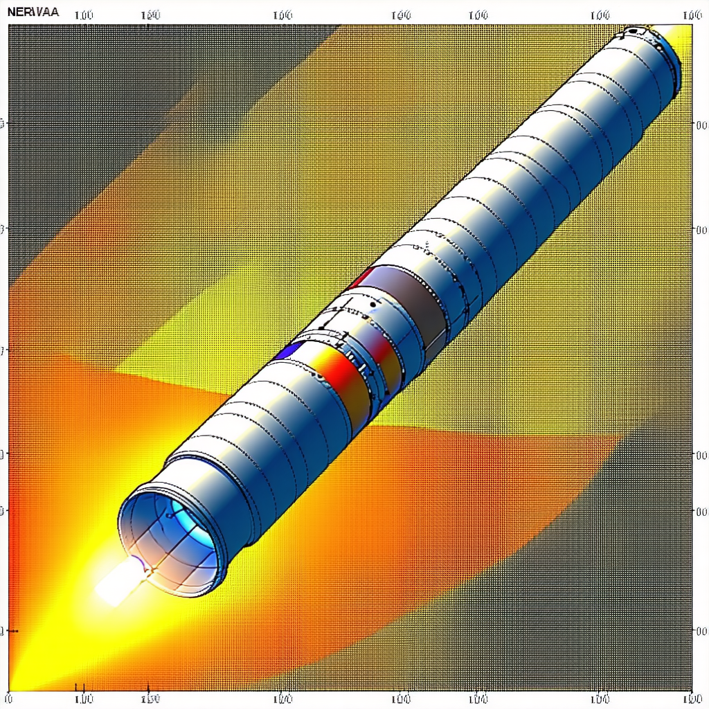 A Computer-generated Image Of A Rocket Is Shown, With The Rocket's Engine Glowing Brightly
