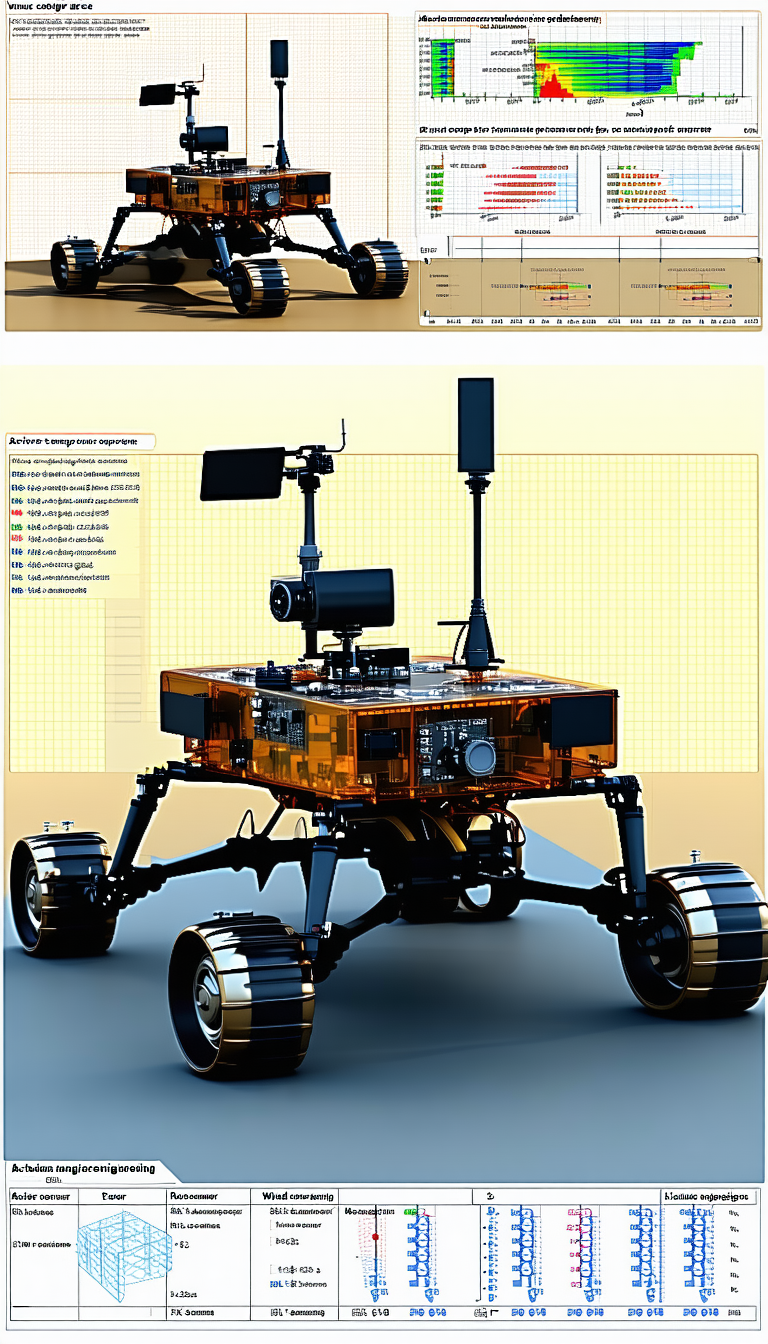 A Large Robotic Vehicle With A Distinctive Orange And Black Color Scheme