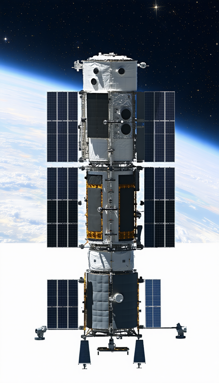 A Large Space Station Is Shown In The Image