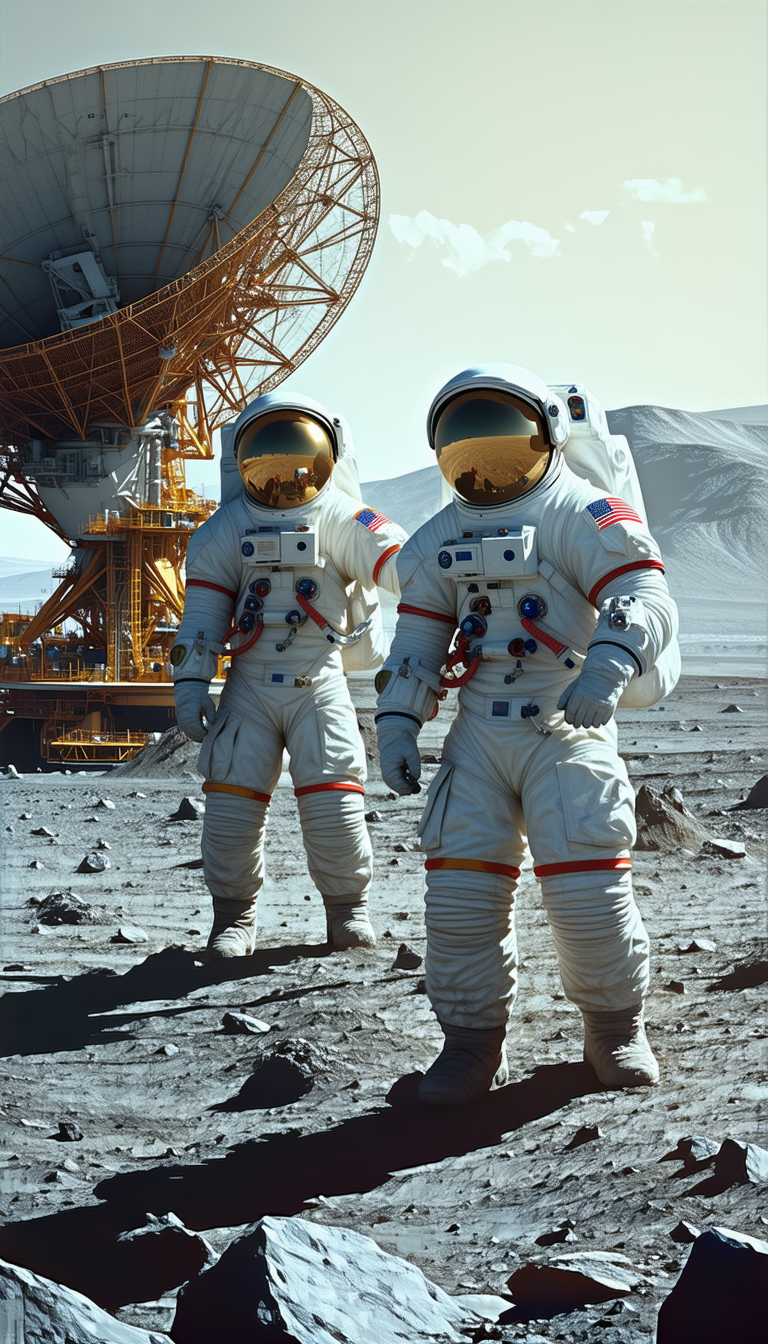 image, there astronauts wearing white