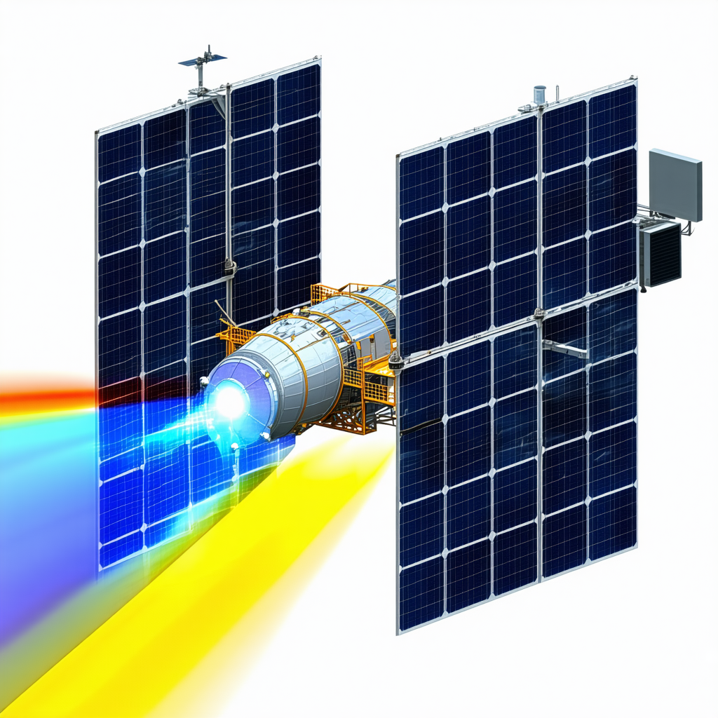 A Spacecraft With A Solar Panel On Its Side