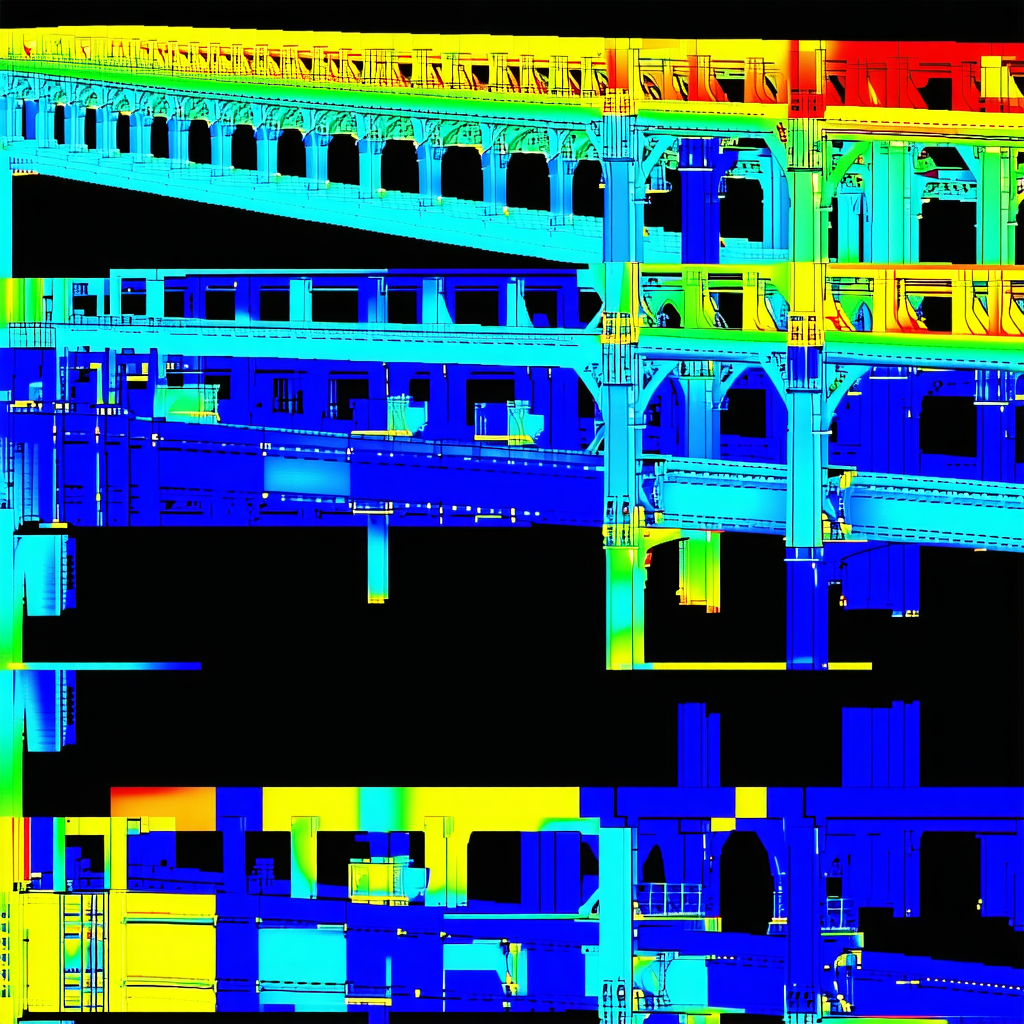 The Image Is A 3d Model Of A Bridge, Showcasing Its Structure And Design