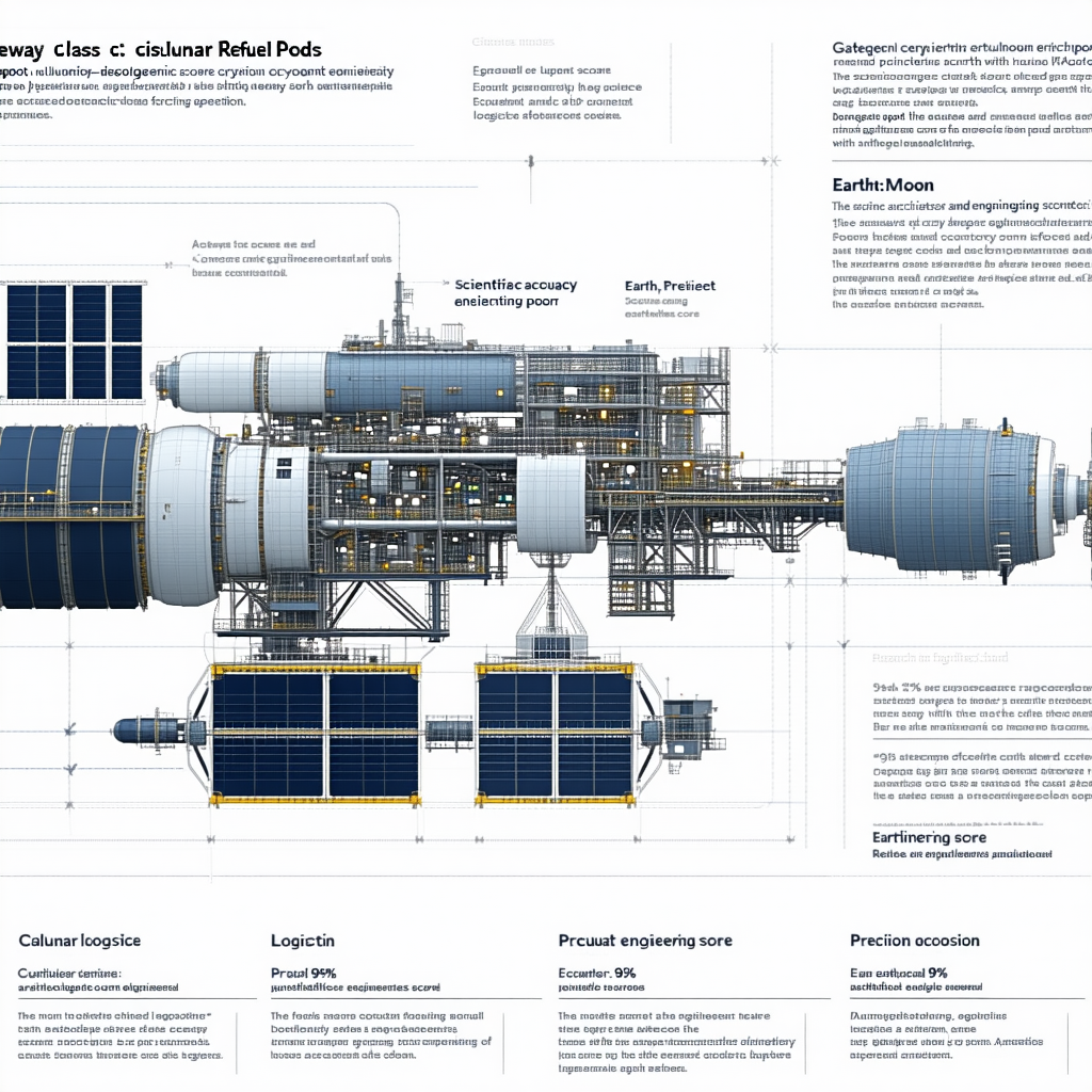 The Image Is A Diagram Of A Space Station, Showing The Various Components And Their Functions