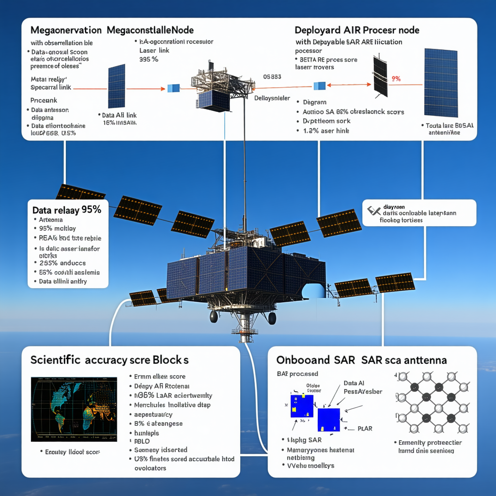 The Image Is A Diagram That Shows The Different Components Of A Satellite System
