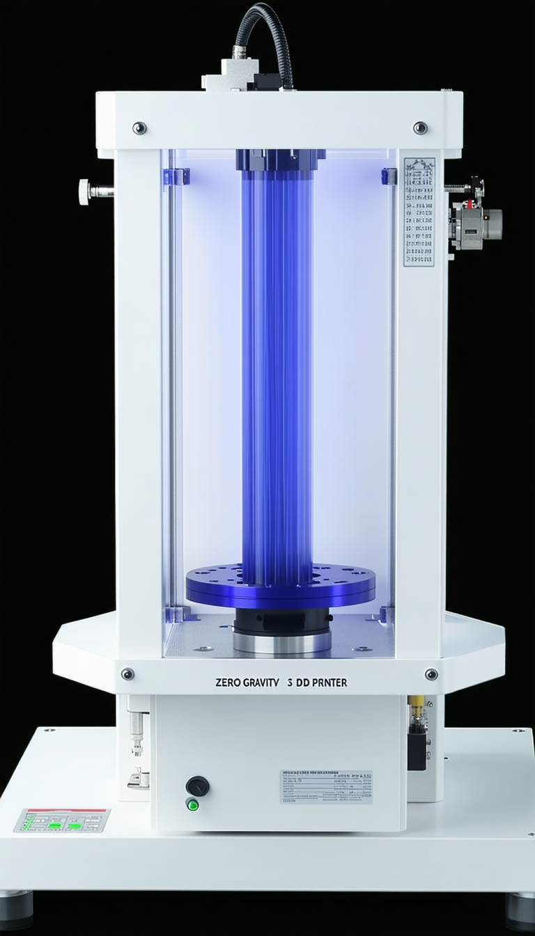 A Blue, Cylindrical Object, Possibly A Piece Of Machinery Or A Large Tube, Sitting On A White Table