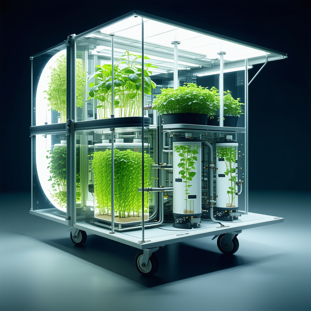 A Large, Clear Glass Box Filled With Various Plants