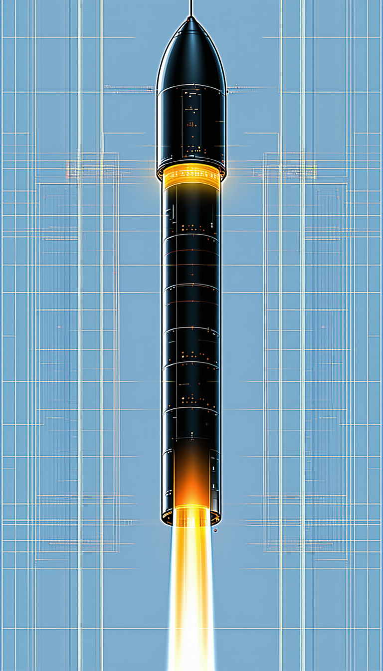 A Tall, Skinny Tower With A Bright Light At The Top