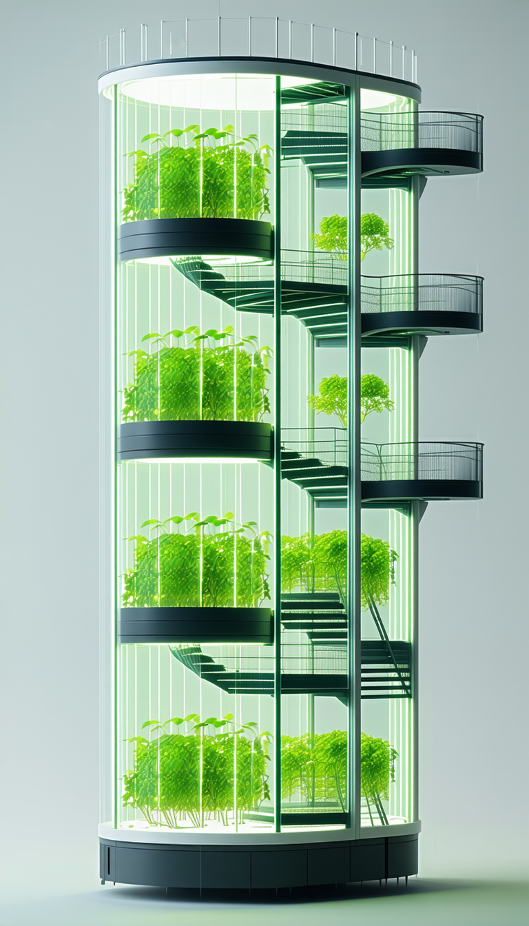 A Large, Multi-level Greenhouse Filled With Various Plants