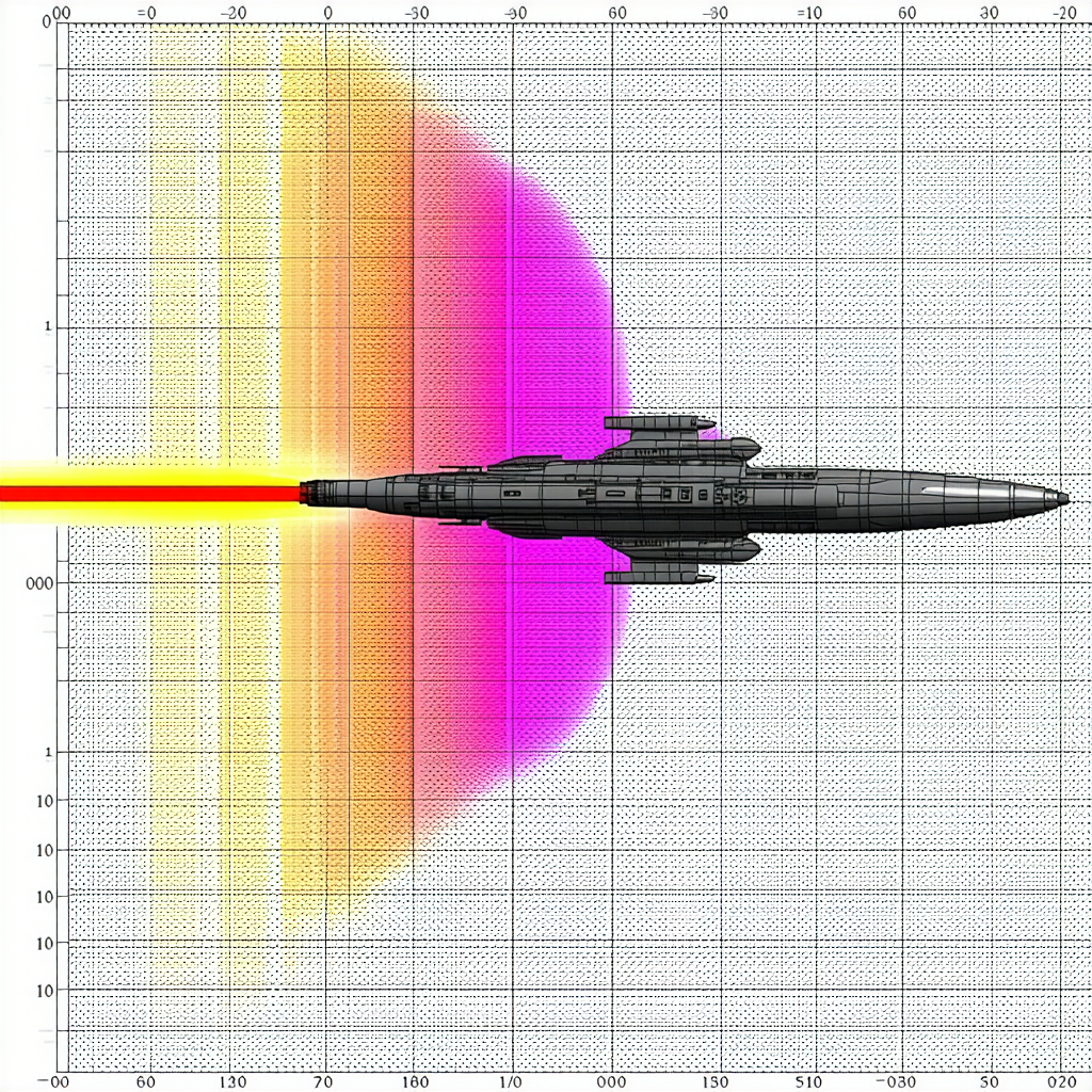 futuristic spacecraft shown computer graphic