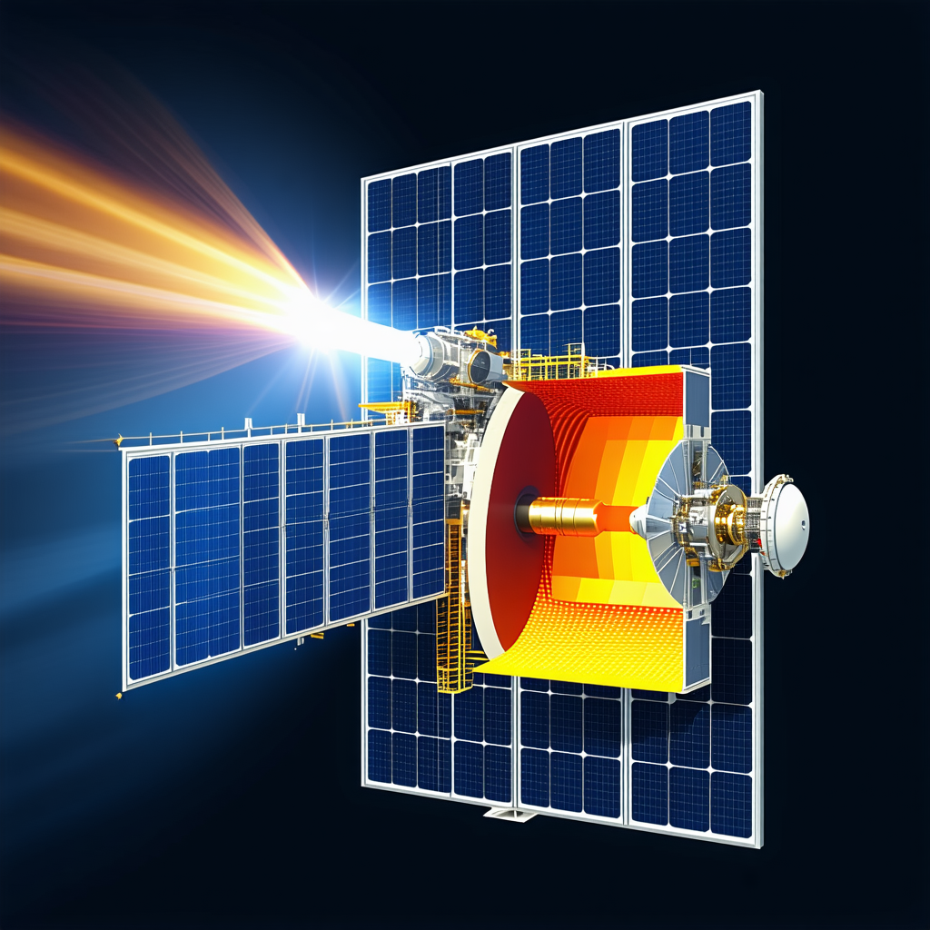 A Spacecraft With A Solar Panel On Its Side