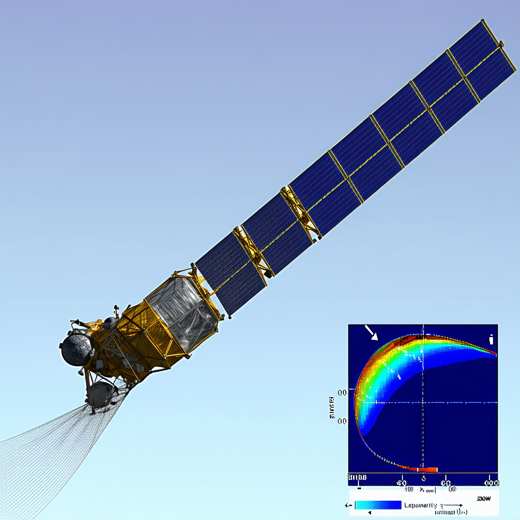 A Large Satellite, Possibly A Space Shuttle, Floating In The Air